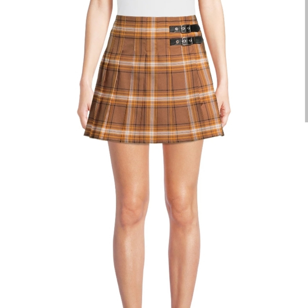 💜5 for 20$💜NWT No Boundaries Pleated Plaid Mini Skirt